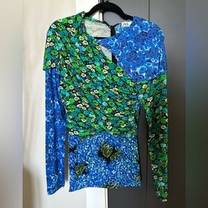 Maximalist Draped Ruched Top Floral Print - Zara